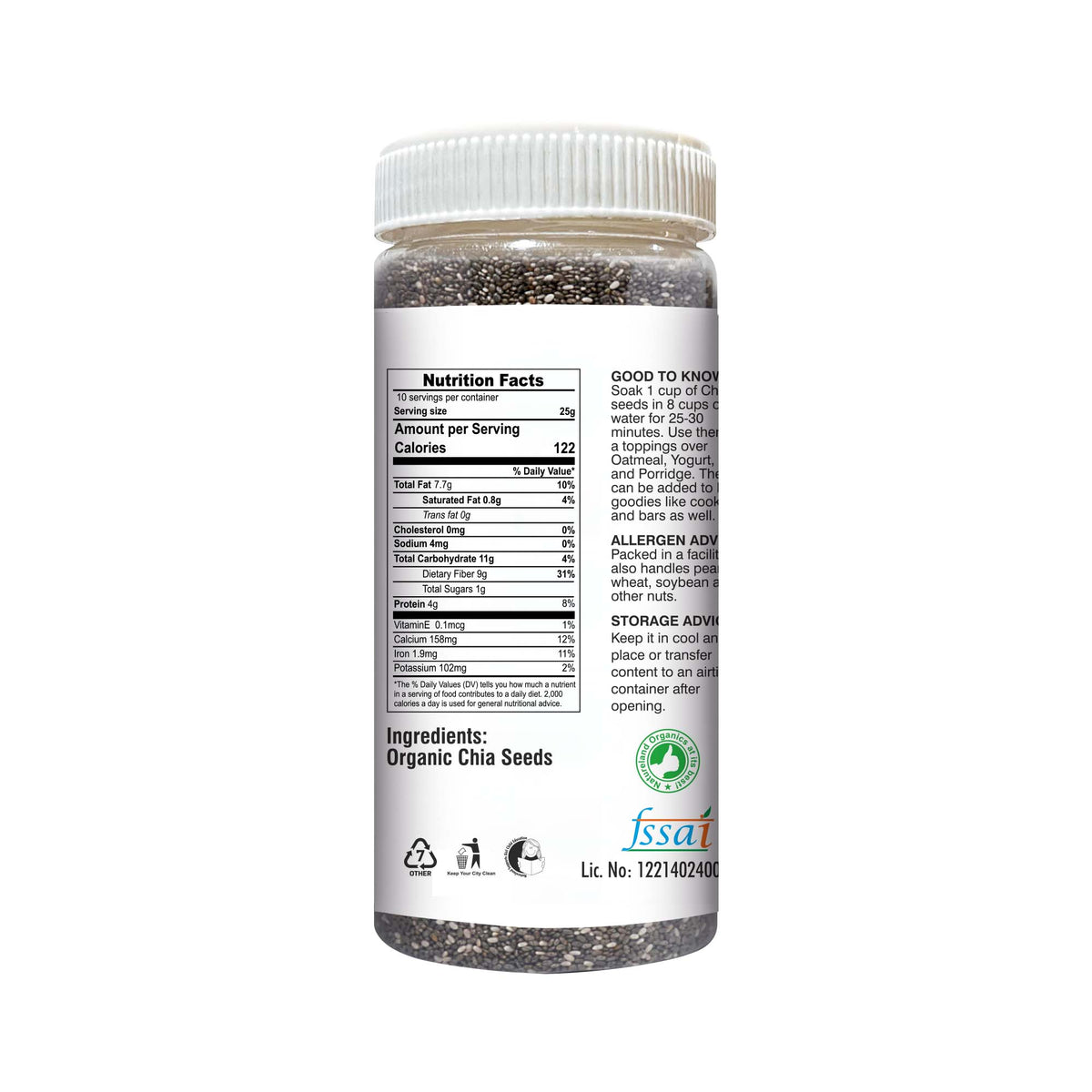 Chia Seeds: Buy Organic Edible Chia Seeds Online in India – Natureland ...