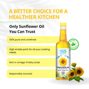 Organic Wood Cold Pressed Sunflower Oil 1 Ltr.