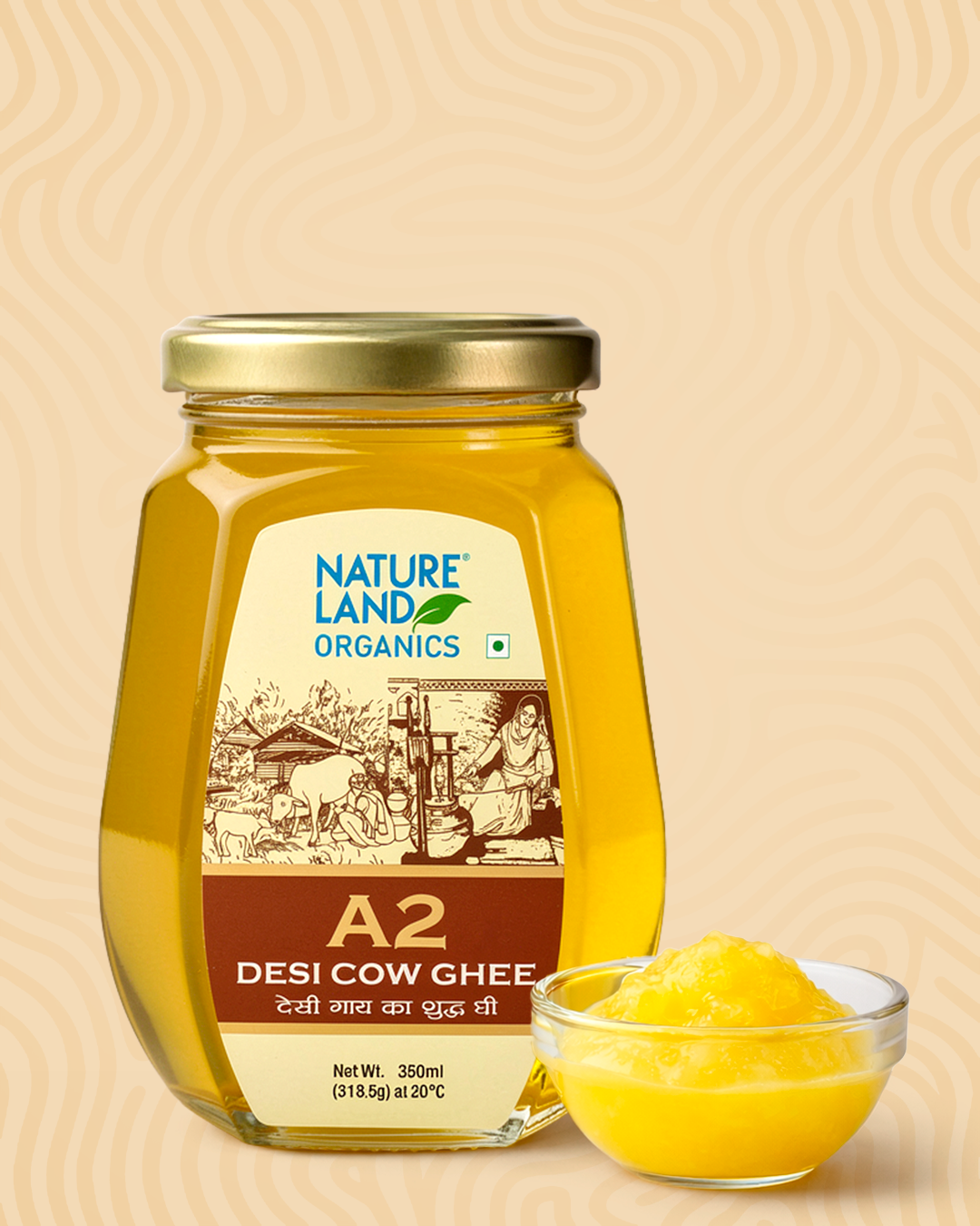 Organic A2 Desi Cow Ghee 350 Ml image 1