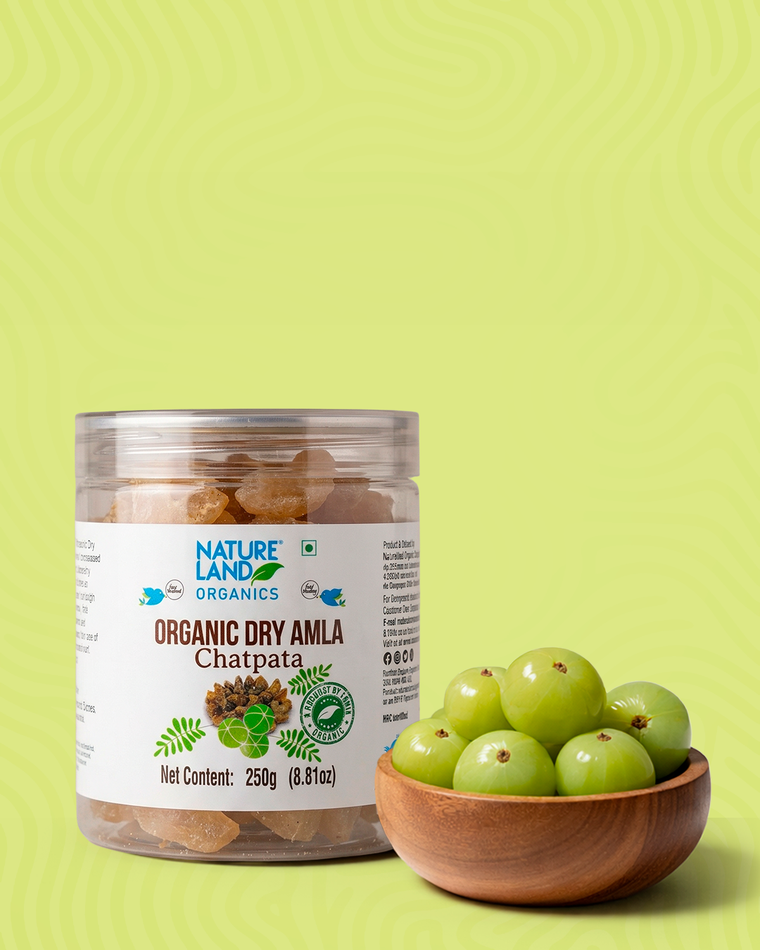 Organic Amla Candy Chatpata 250 Gm image 1