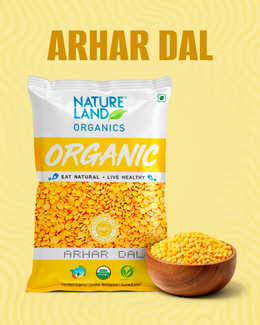 Organic Arhar dal( Toor dal) ( 2 kg) - Pack of 2