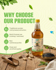Organic Wood Cold Pressed Sesame Oil 1 Ltr.