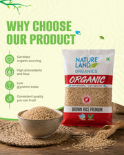 Organic Brown Rice Premium 1 Kg