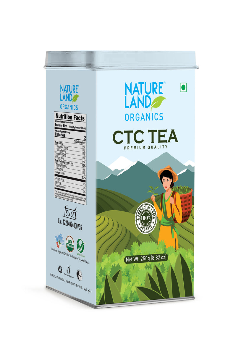 Ct Based Tea Buy Premium Organic Green Tea | CTC Tea 250 Gm – Natureland Organics