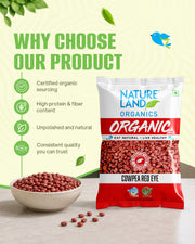 Organic Cowpea Red/Lobhia 500 Gm