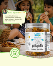 Organic Garlic Pickle 350 Gm