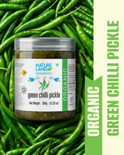 Organic Green Chilli Pickle 350 Gm