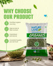 Organic Green Dry Peas 500 Gm