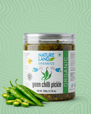 Organic Green Chilli Pickle 350 Gm