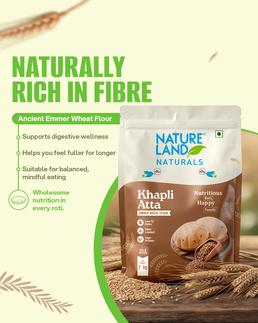 Khapli Atta 2 kg thumbnail 3