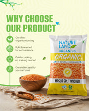 Organic Masur Split Washed