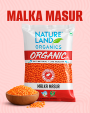 Organic Malka Masur/Lal Masur 500 Gm