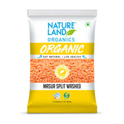 Organic Masur split washed 500 Gm