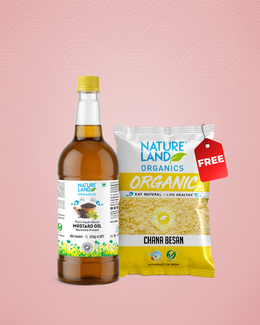 Organic Mustard Oil 1 Ltr Organic Chana Besan 500 Gm Free