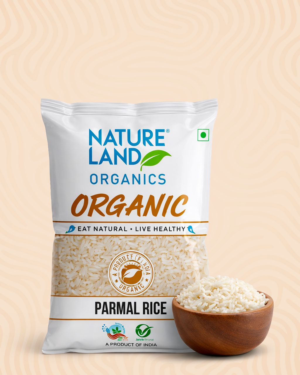 Buy Organic Parmal Rice Online (1kg) | Natureland Organics
