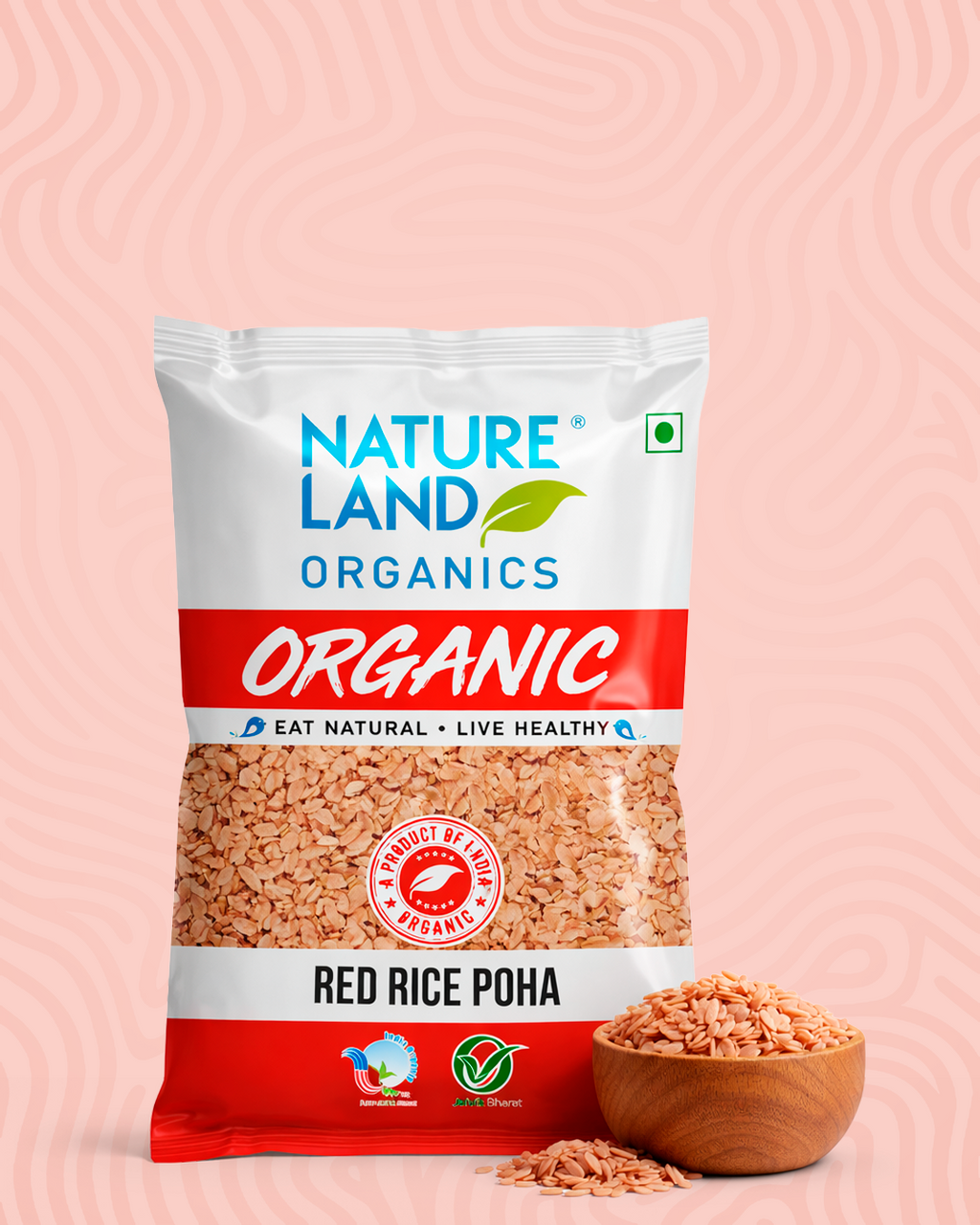 Buy Organic Red Rice Poha Online (500gm) | Natureland Organics