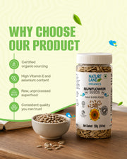 Organic Edible Sunflower Seeds (Raw) 250 Gm