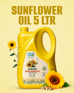 Organic Wood Cold Pressed Sunflower Oil 5 Ltr.