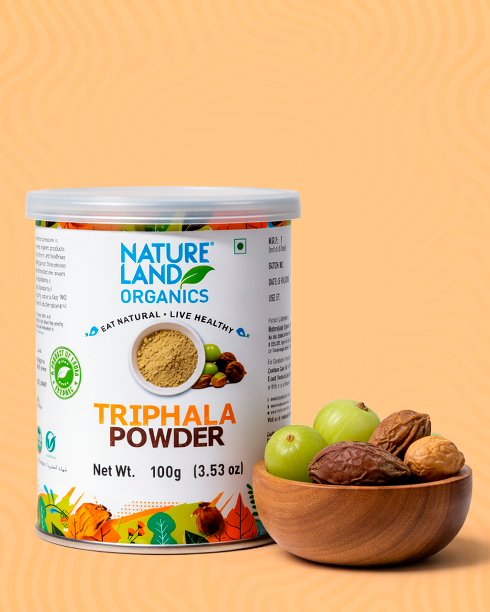 Certified Organic Triphala Powder Online, 100gm | Natureland Organics