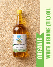 Organic Wood Cold Pressed White Sesame Oil 1 Ltr.