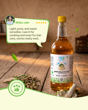 Organic Wood Cold Pressed White Sesame Oil 1 Ltr.