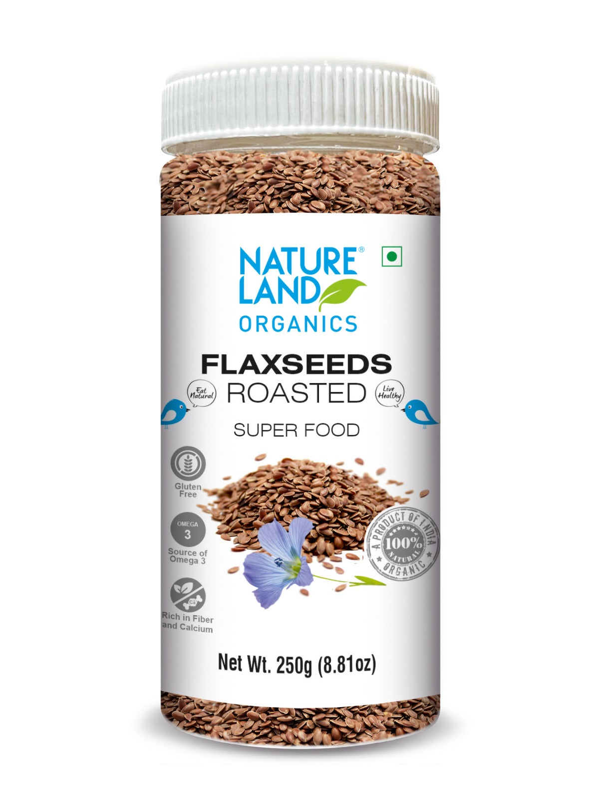 Ios Flexseed Organic Roasted Flaxseed 250gm – Natureland Organics