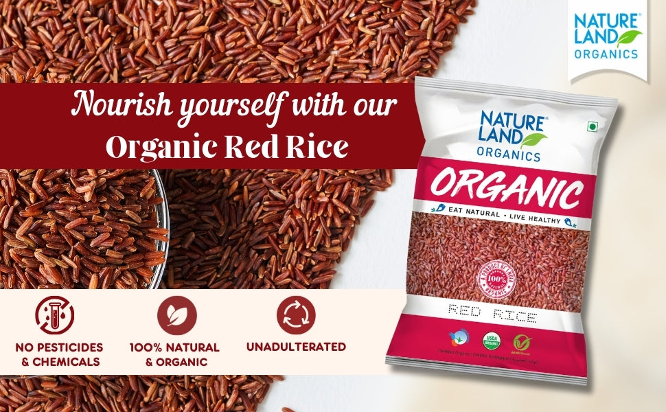 Bio Red Rice Buy Organic Red Rice Online (1Kg) at Best Price | Natureland Organics