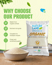 Organic Wheat Suji 500 Gm