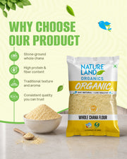 Organic Whole Chana Flour 500 Gm