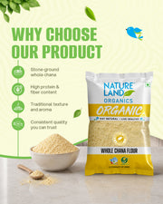 Organic Whole Chana Flour 500 Gm