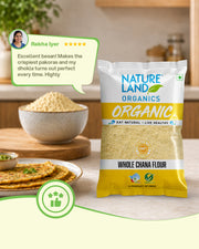 Organic Whole Chana Flour 500 Gm
