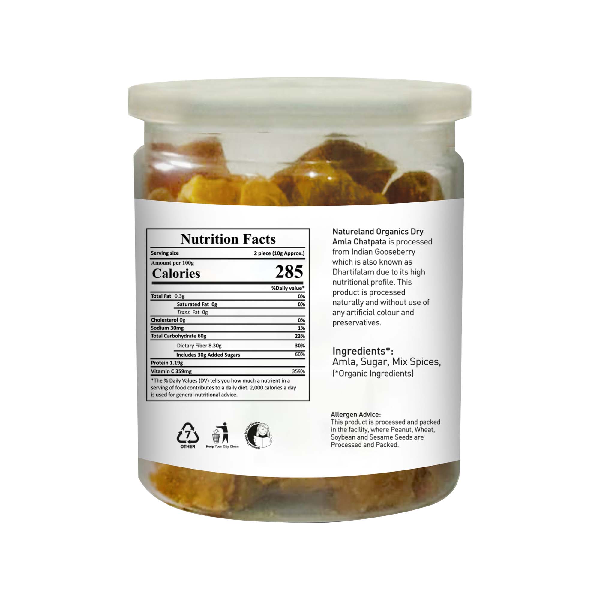 Organic Amla Candy Chatpata 250 Gm image 2