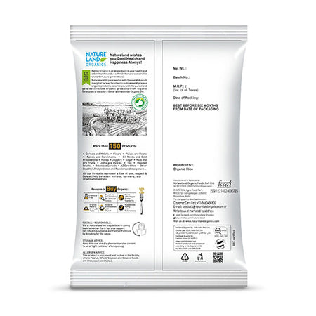 Buy Best Organic Rice Flour Online 500 Gm Back