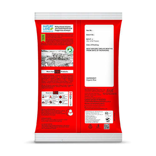 Buy Organic Red Rice Online 1 Kg Back