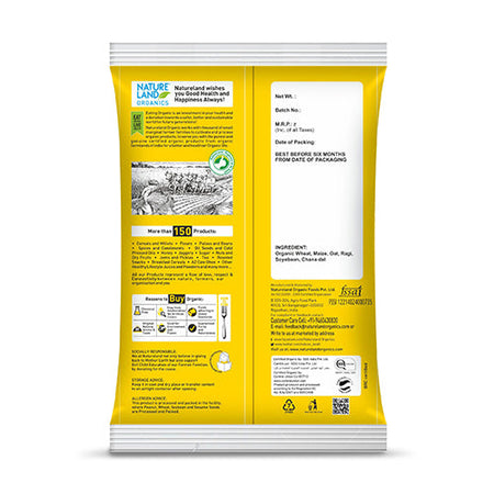 Buy Organic Multigrain Flour Online 750 Gm Back