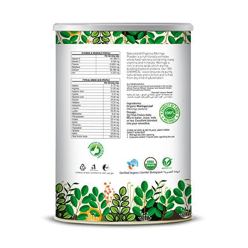 Organic Moringa Powder Online 100 Gm Backside