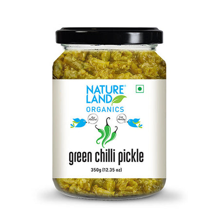 Organic Green Chilli Pickle Online 350 Gm