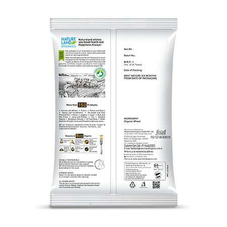 Buy Organic Whole Wheat Flour Online 750 Gm Back