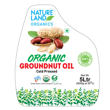 Organic Wood Cold Pressed Groundnut Oil 5 Ltr.