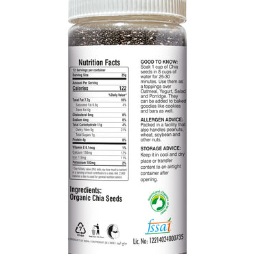 Organic Edible Chia Seeds Online (Raw) 300 Gm