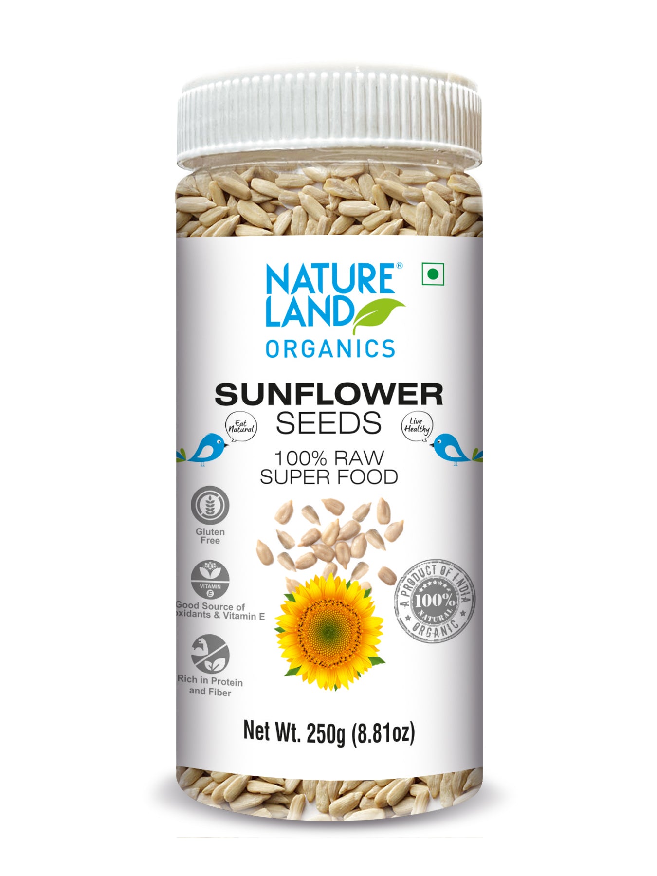 Buy Organic Edible Sunflower Seeds Online (Raw) 250 Gm