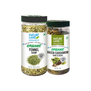Organic Fennel 100 gm+ Green Cardamom 75 gm